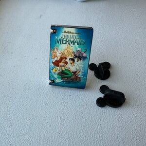Little mermaid vhs pin magnetic closure with surprise dingle hopper